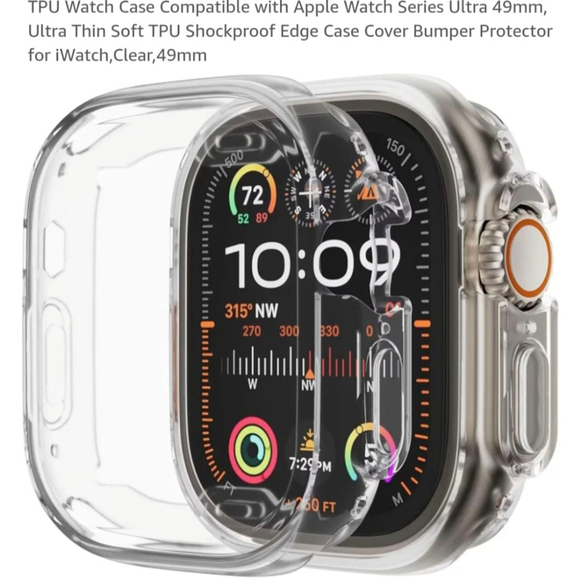 Clear Apple Watch Ultra 49mm‎ Case bumper - Picture 1 of 5
